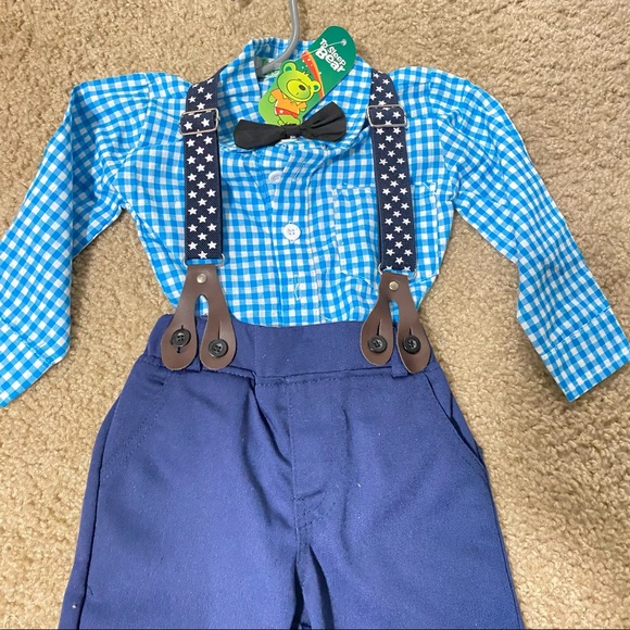 NWT Toddler Boy Suspenders Outfit - Picture 4 of 5